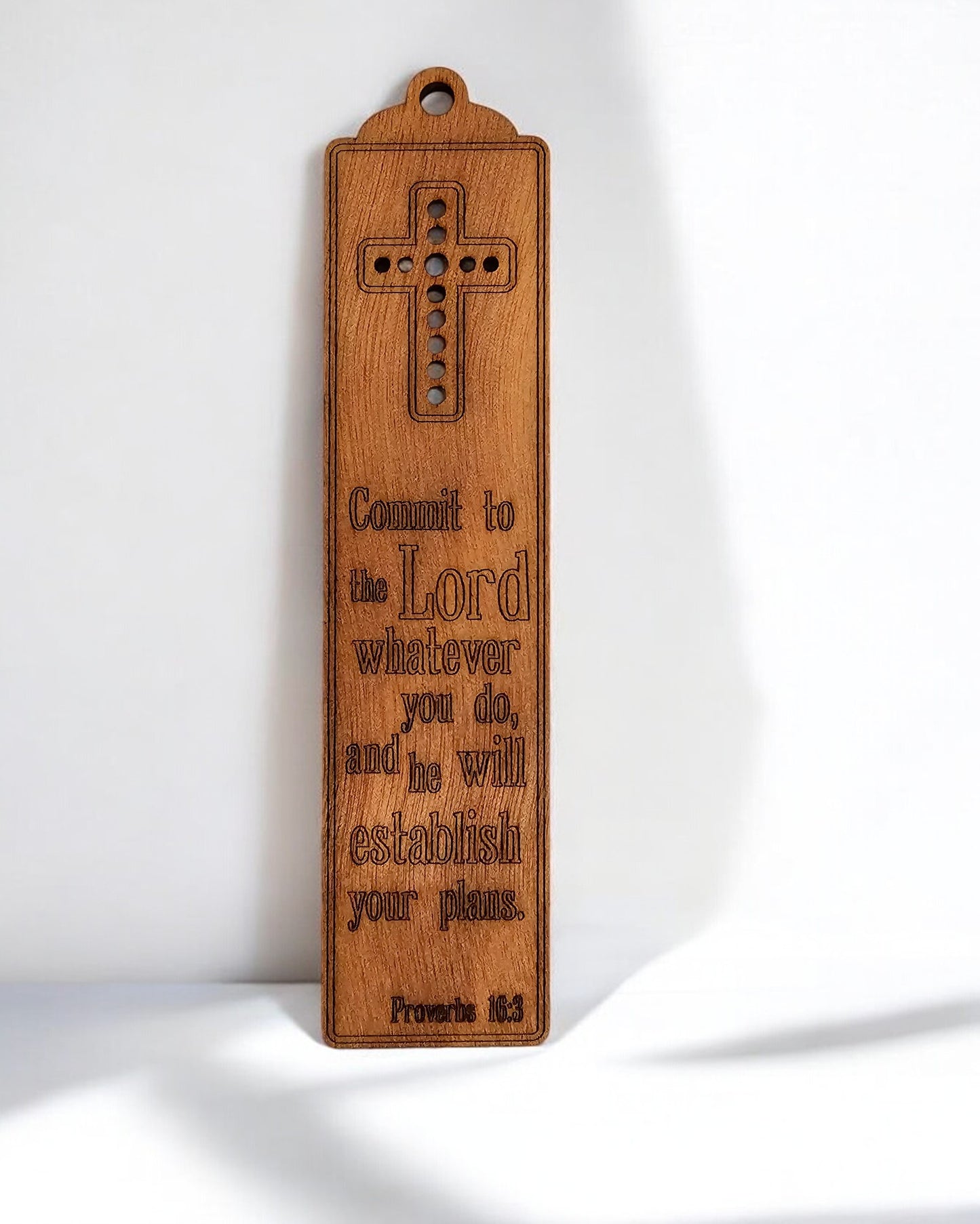 Wooden Christian Bookmarks, Laser cut